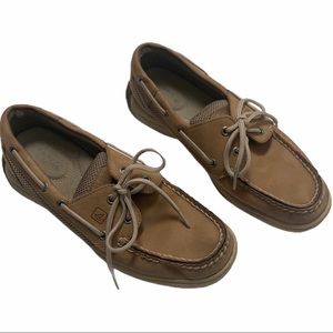 Sperry Top Sider leather loader tan brown size 7M